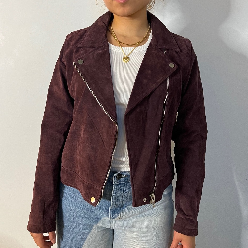 Suede Moto Jacket